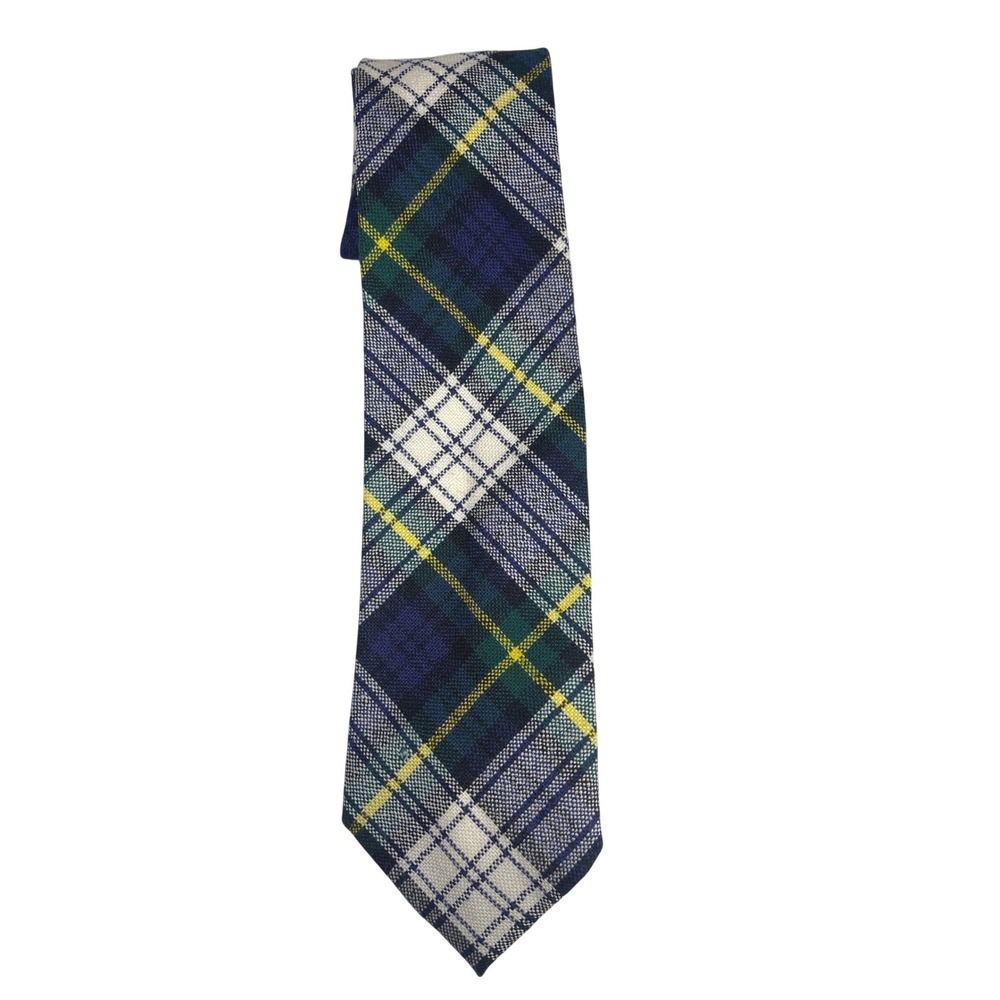 Gordon Necktie Mens OS Blue Green Plaid Clan Tartan Wool Scotland Heritage Tie